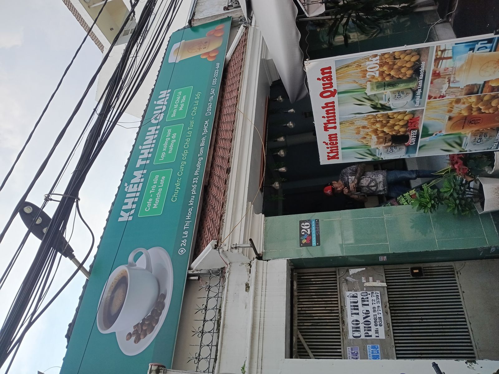 BẢNG HIỆU CĂNG BẠT KHUNG SẮT KHIẾM THÍNH QUÁN bang hieu cang bat khung sat khiem thinh quan