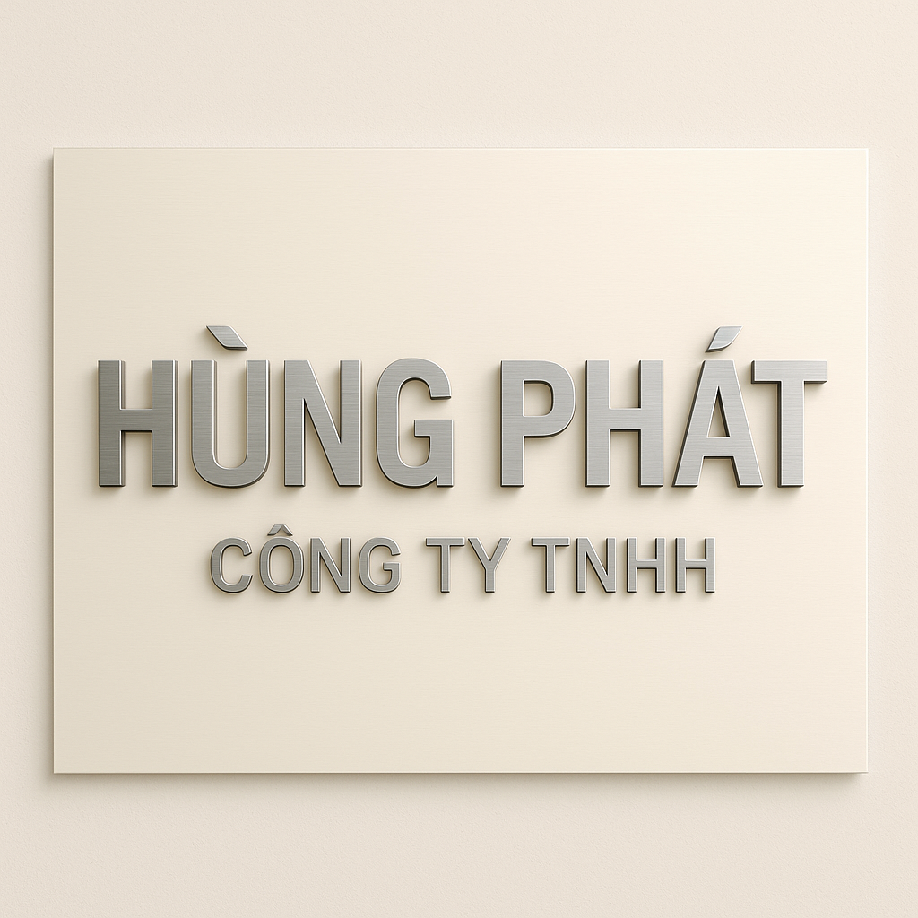 Bảng Hiệu 2D Chữ Inox Dán