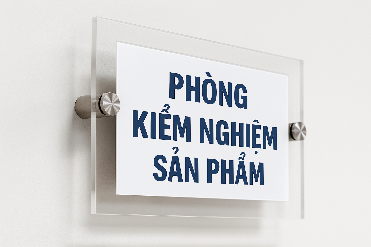 Mẫu biển phòng ban mica kết hợp inox